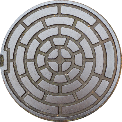 Cast manhole cover