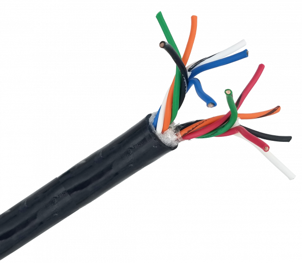 CUES Compatible 12-Pin Pigtail - Pigtail connector specifically designed for seamless integration with CUES systems, featuring a 12-pin configuration for reliable connectivity in sewer inspection applications
