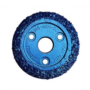 RAUSCH Compatible 6 Inch Steel Carbide Grit Wheel - Durable wheel with steel carbide grit, designed for compatibility with RAUSCH sewer camera systems.