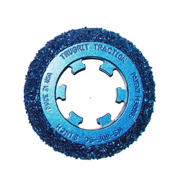TruGrit Steel Gritted Wheel for 8-Inch Pipe - Heavy-duty steel wheel with gritted surface designed for optimal traction and durability on 8-inch pipes, ideal for sewer camera crawler applications