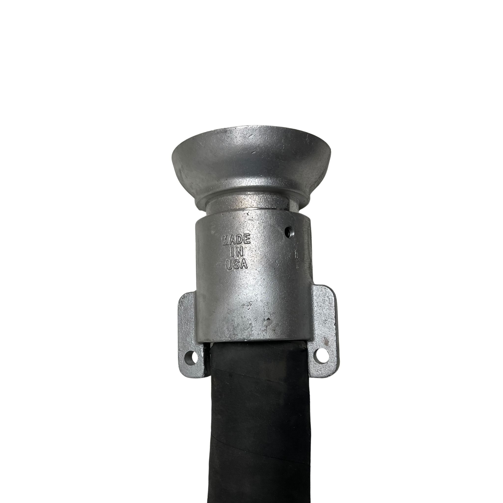 Super Heavy Duty Black Sewer Rod Guide Hose – Steel Spring Liner upright view